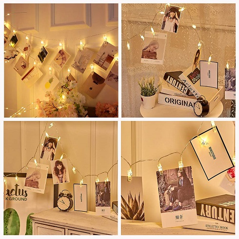 The Kreatur 5m battery-powered photo clip string light is an awesome piece of decor for weddings, anniversaries, birthdays, or even bedrooms.