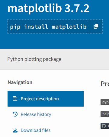 A screenshot of the Download files link on the Python Package Index website.